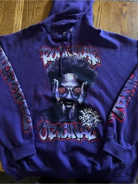 Rockstar Original Graphic Crewneck Hoodie - Purple